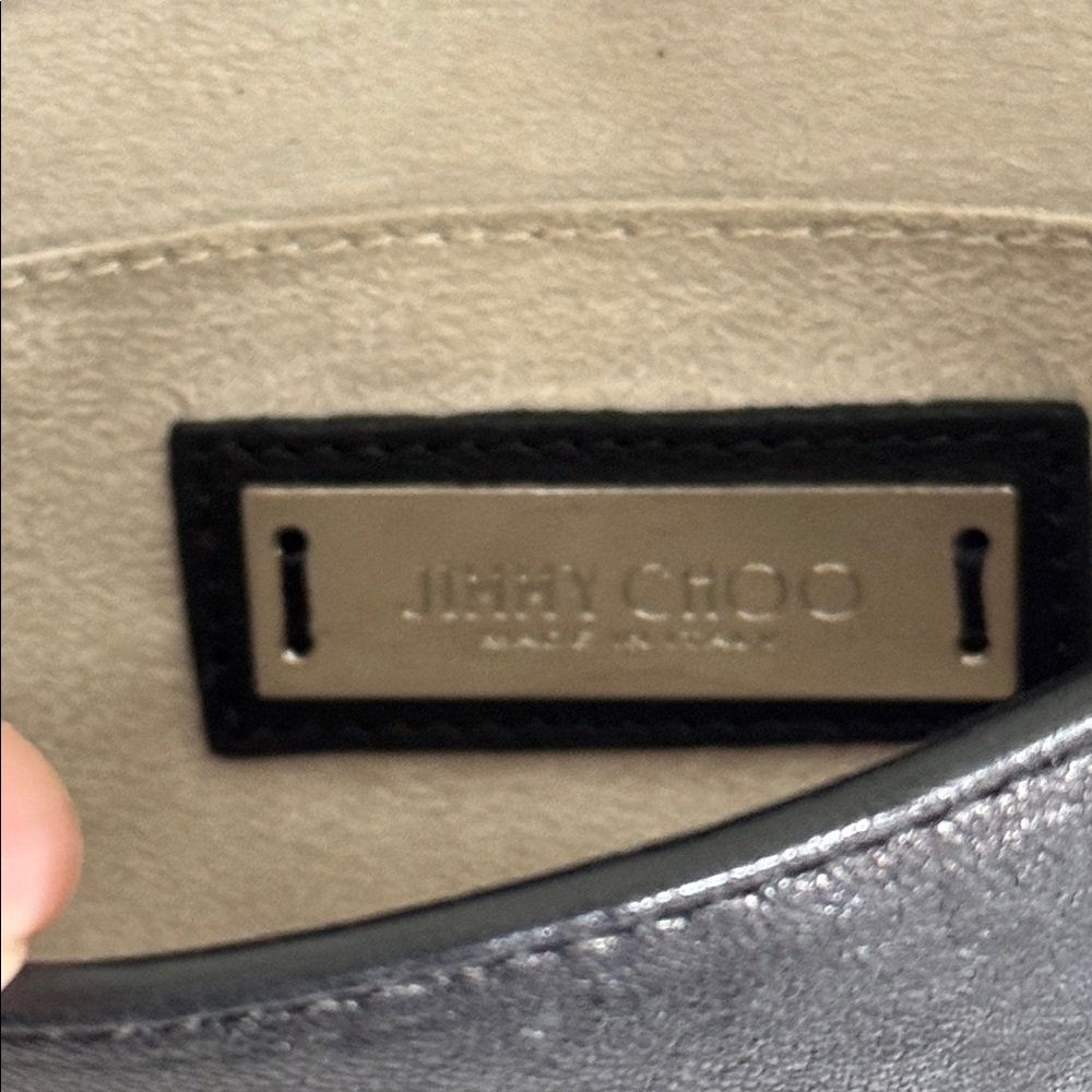 Jimmy Choo Mini Leather Black Silver Star Bag - Picture 8 of 12